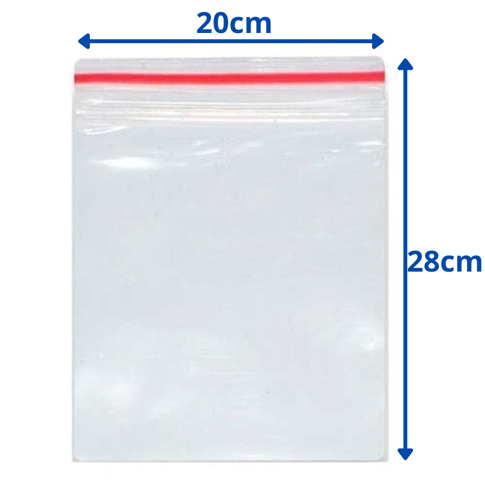 100 Sacos Saquinho Zip Lock Hermético 20x28 Abre E Fecha - BAC