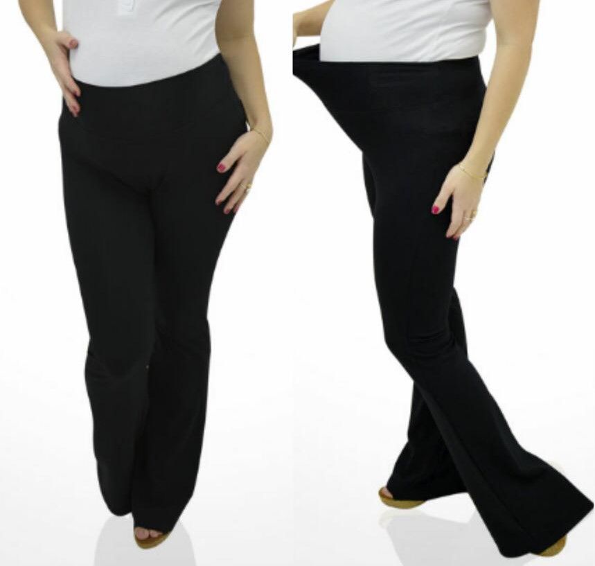 calça flare cotton