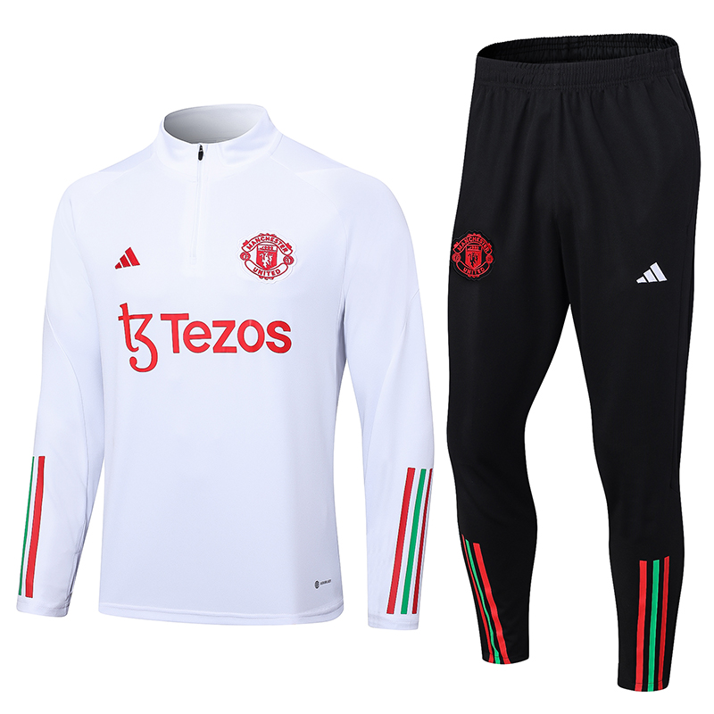 Conjunto Manchester United Preto E Branco Treino 2023 - 021 Sport