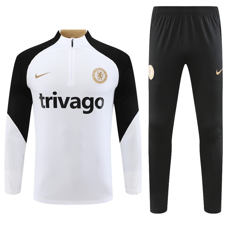 Chelsea FC トレーニングウェア 黒/白 Novo Conjunto Chelsea Treino Branco E Preto 2023 / 2024 - 021