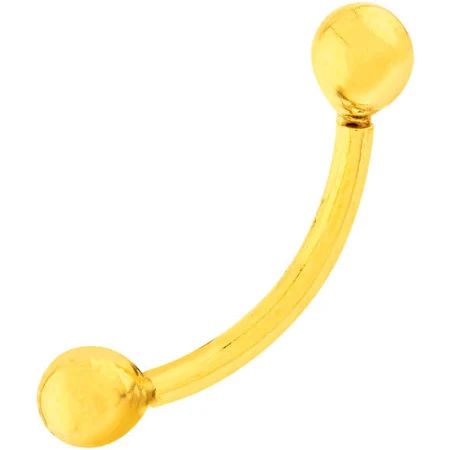 Piercing Umbigo Folheado a Ouro 18k Coração Zircônia Dourado