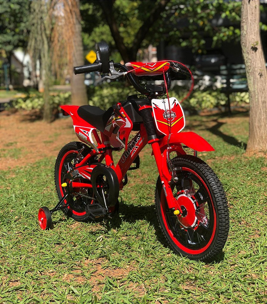 Bicicleta Infantil Moto Cross Aro14 Freios V-Brakes Vermelho em Promoção na  Americanas