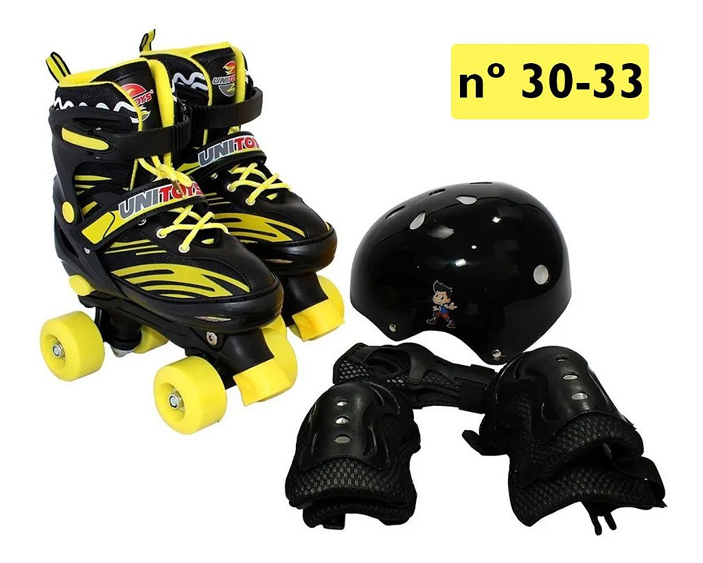 Patins Infantil Menina Quad Roller Skate Ajustável 4 Rodas