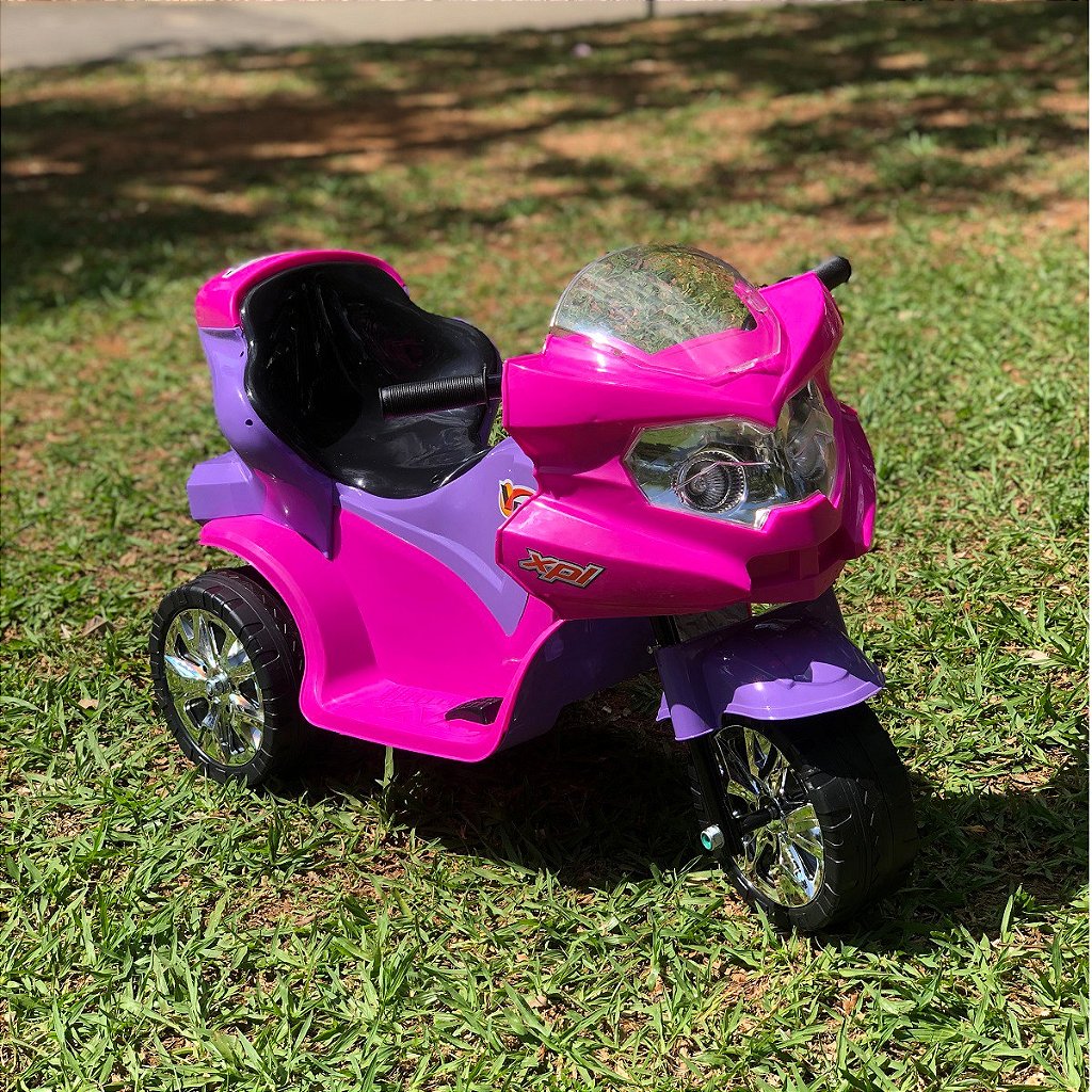 Mini Moto Elétrica Infantil Kawasaki Ninja Rosa