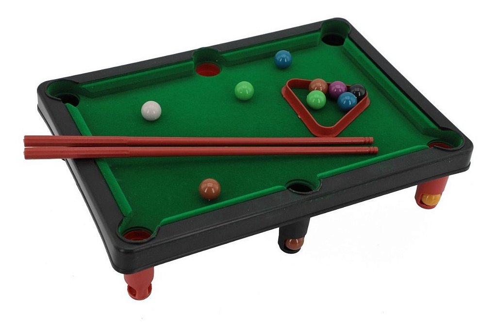 Mini mesa de bilhar com bolas de jogo, Snooker Bilhar Playset
