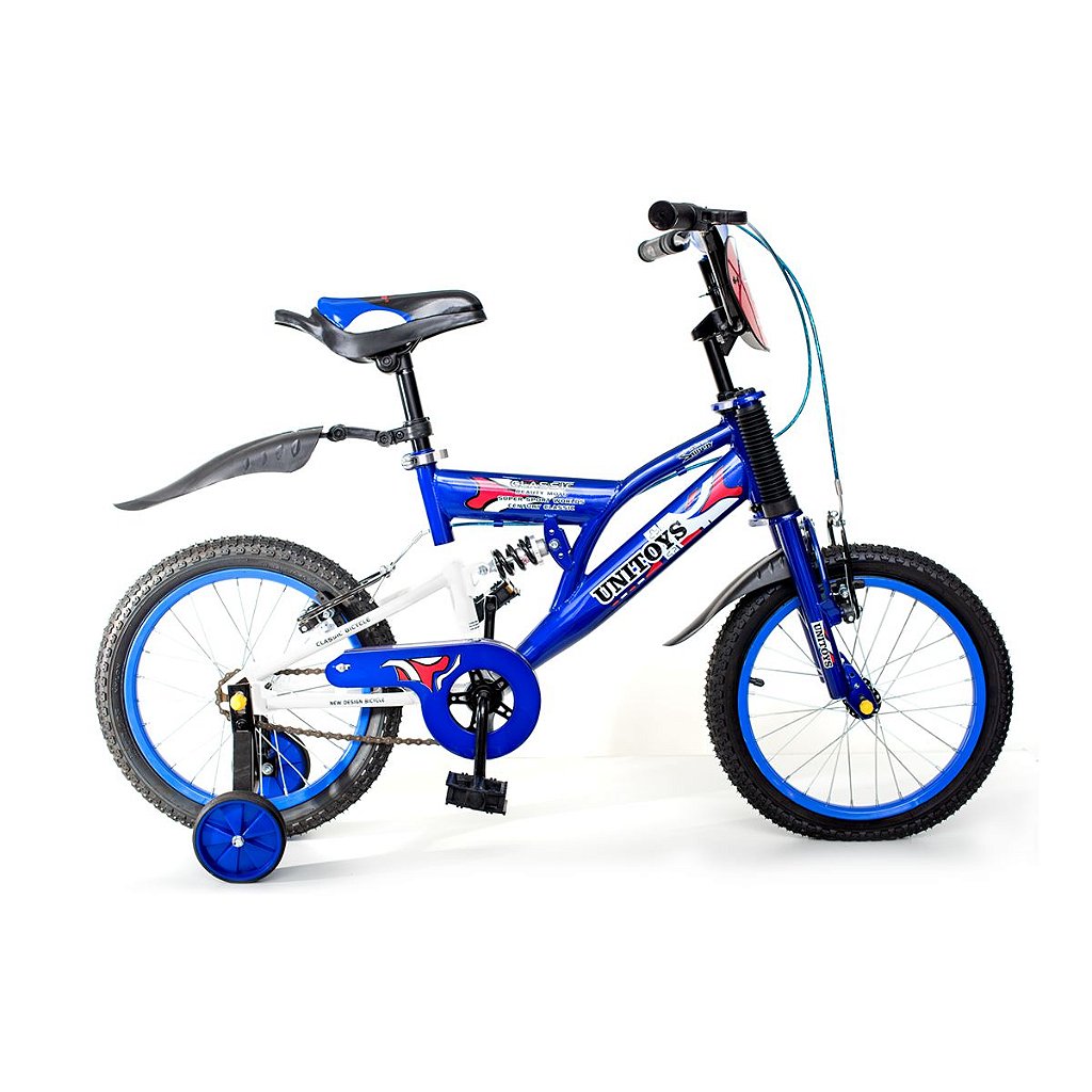 Bicicleta Infantil Aro 16 Moto Bike C/ Rodinha Menino - Glumi