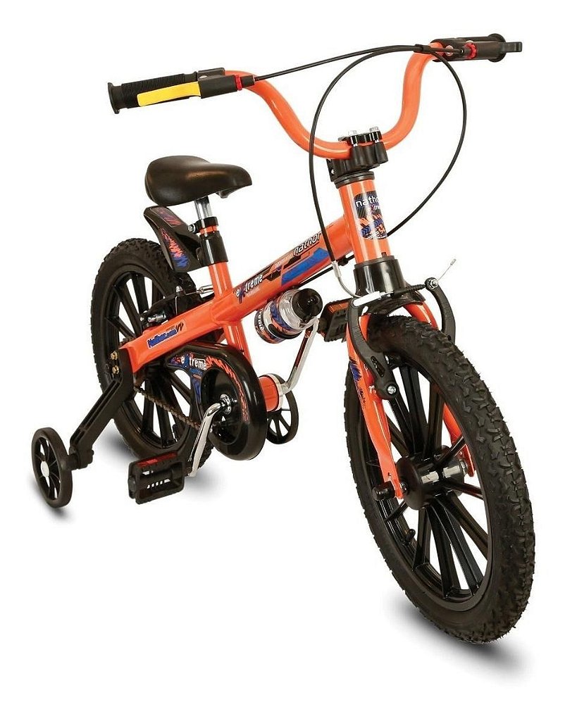 Bicicleta Infantil Aro 16 Moto Bike C/ Rodinha Menino - Glumi