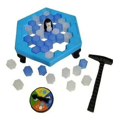 Kit 2 Jogos Brinquedo Pinguim Numa Fria Quebra Gelo Criança + Jogo