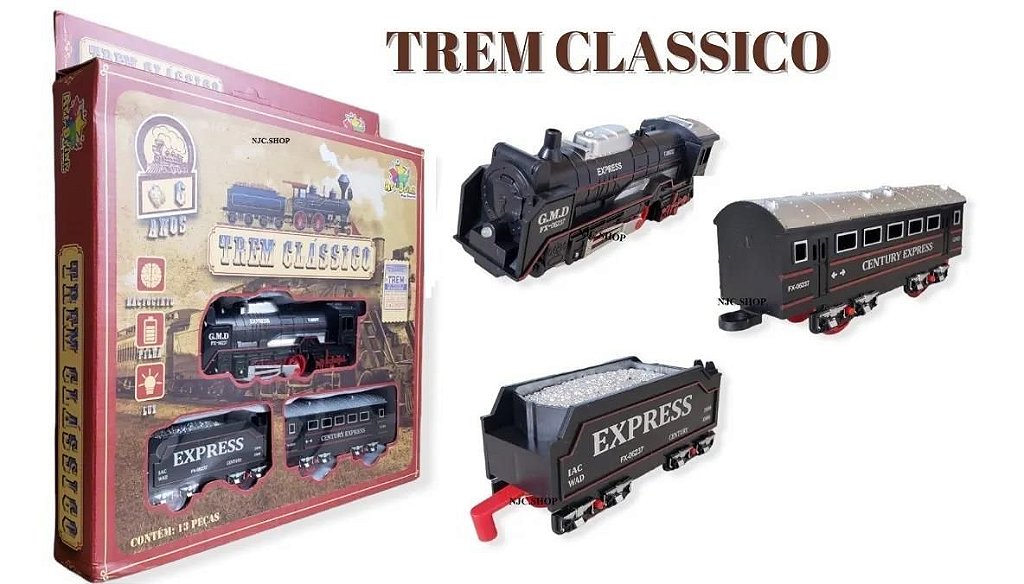 Trem / Ferrorama Set Classicos Com Acessorios + Som A Pilha