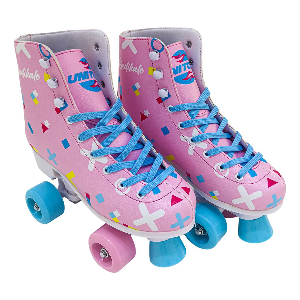 Patins Infantil Menina Quad Roller Skate Ajustável 4 Rodas