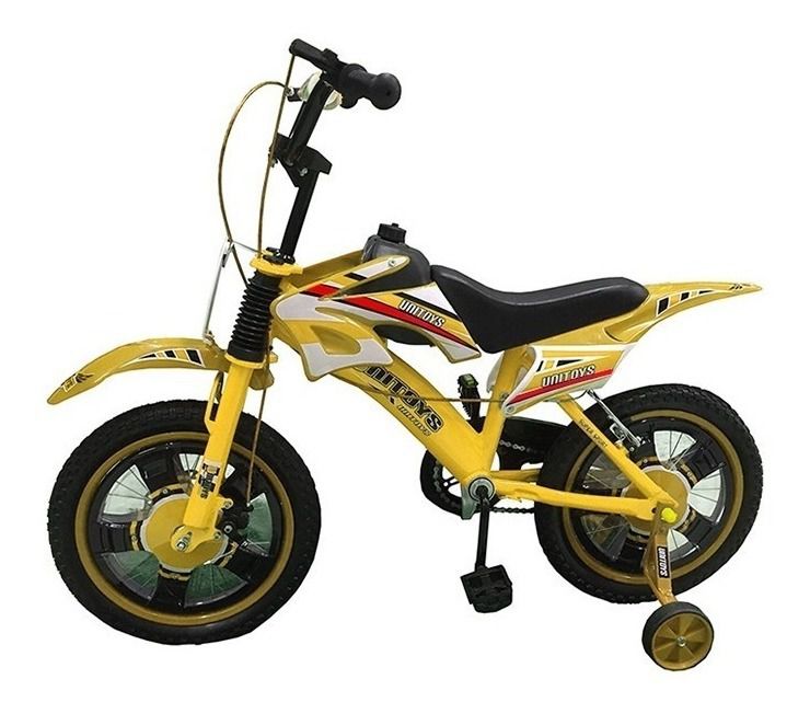 Bicicleta Infantil Aro 16 Moto Bike C/ Rodinha Menino - Glumi