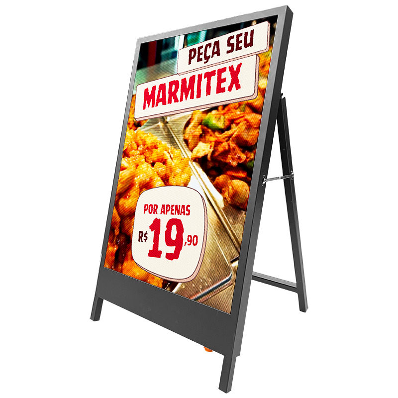 Totem Cavalete de LED P4.0 Indoor - 640mm x 960mm - Loja do Painel