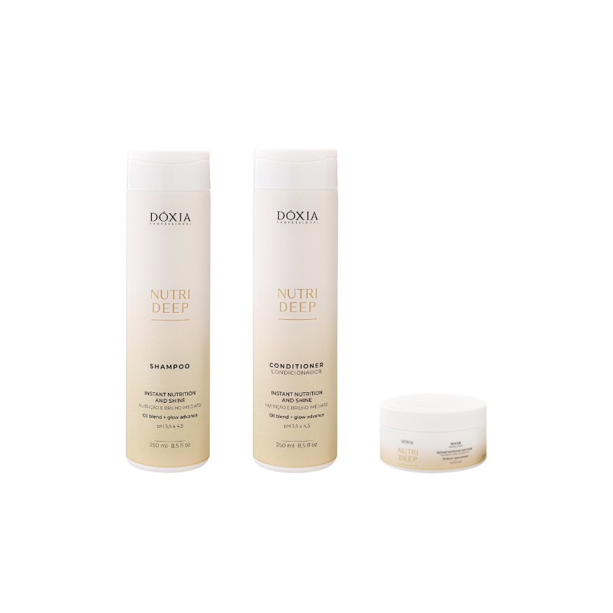 KIT NUTRI DEEP TRIO (Shampoo+Condicionador+Máscara) - Dóxia