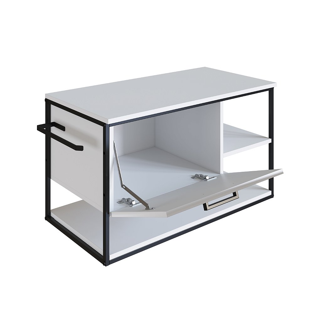 Gabinete Suspenso para Banheiro Estilo Industrial 80cm Sem Cuba