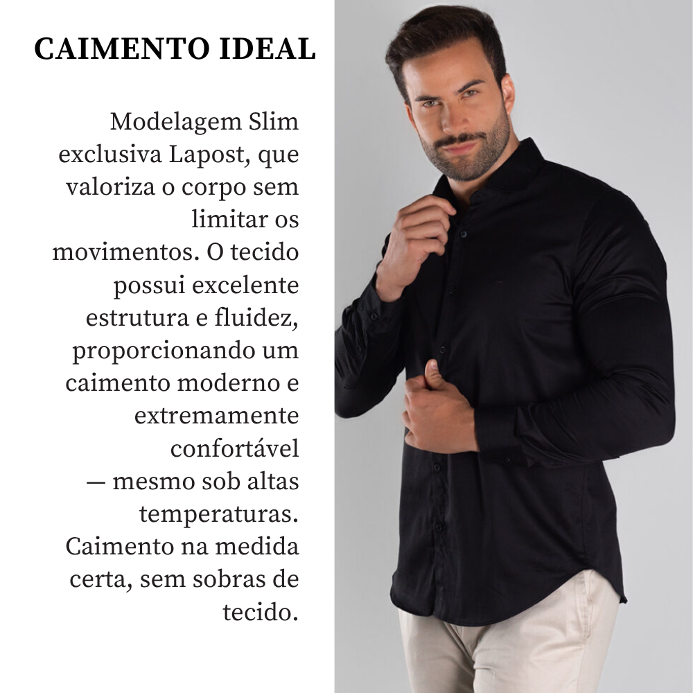 Camisa Masculina Slim - Detalhes e acabamento