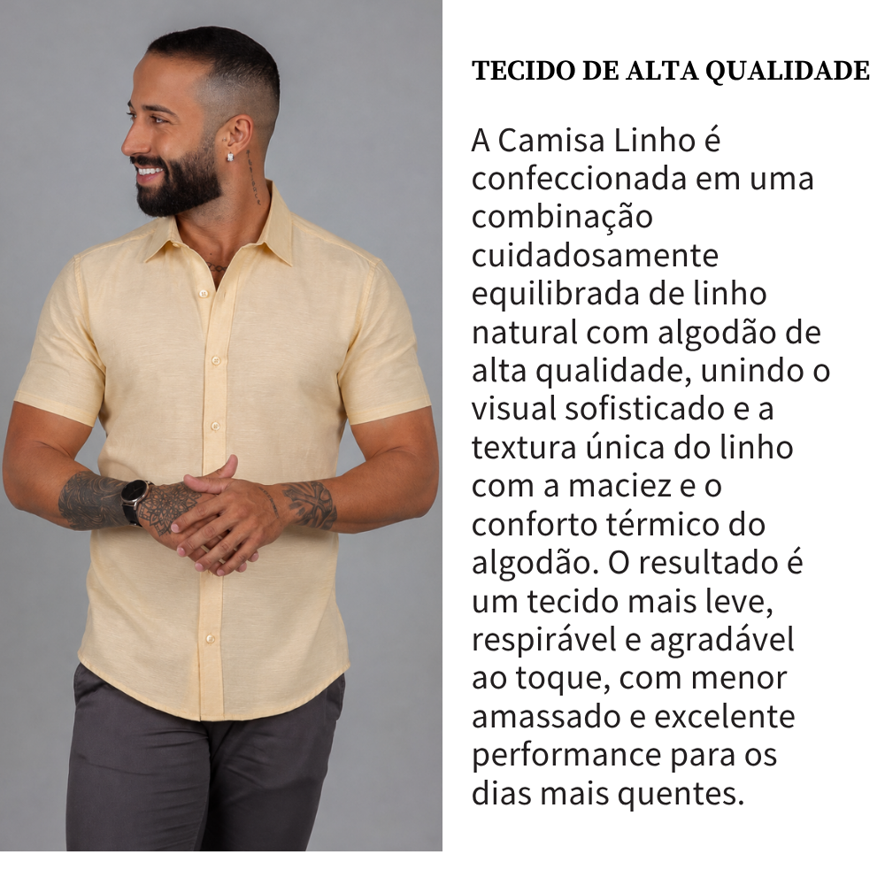 Tabela de medidas da camisa masculina