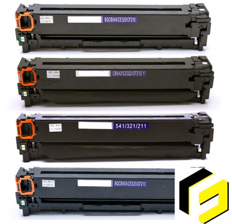 Kit com 4 peças de Toner Compatível com HP | CB 540 | CP 1215 | CE 320 | CF  210 | 2.0K PT | 1.4K CL | - Fiel Ink Laser