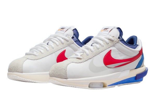 NIKE ZOOM CORTEZ SP ホワイト/レッド/ブルー Nike Zoom Cortez SP sacai White University Red Blue - Blackapparel