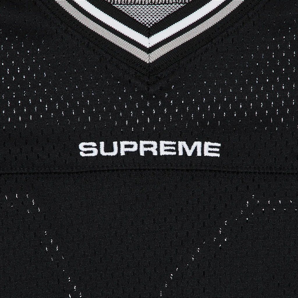 Supreme Jacquard Rib Football Jersey Black - Blackapparel