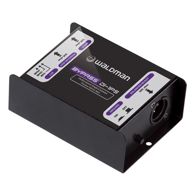 Direct Box Passivo DI-1PS - Waldman - AudioDriver Instrumentos