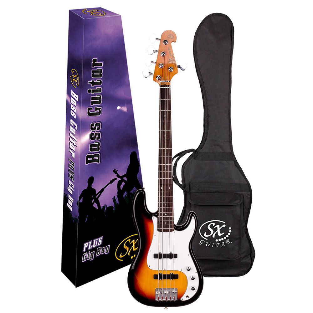 Bass☆プロフ必見 Baixo 5 Cordas Precision SPB62+5 3TS Sunburst com Bag