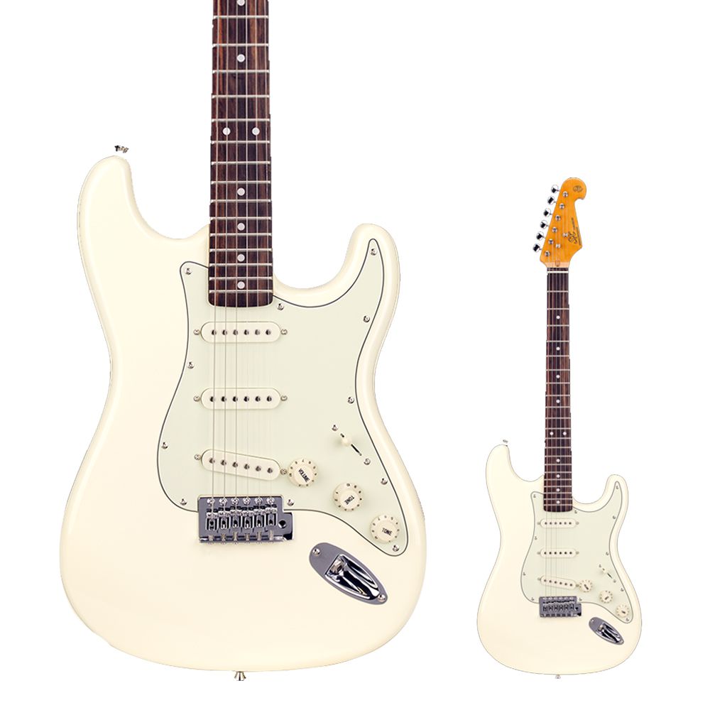 Guitarra Strato SX SST62+ VWH Vintage White com Bag - AudioDriver