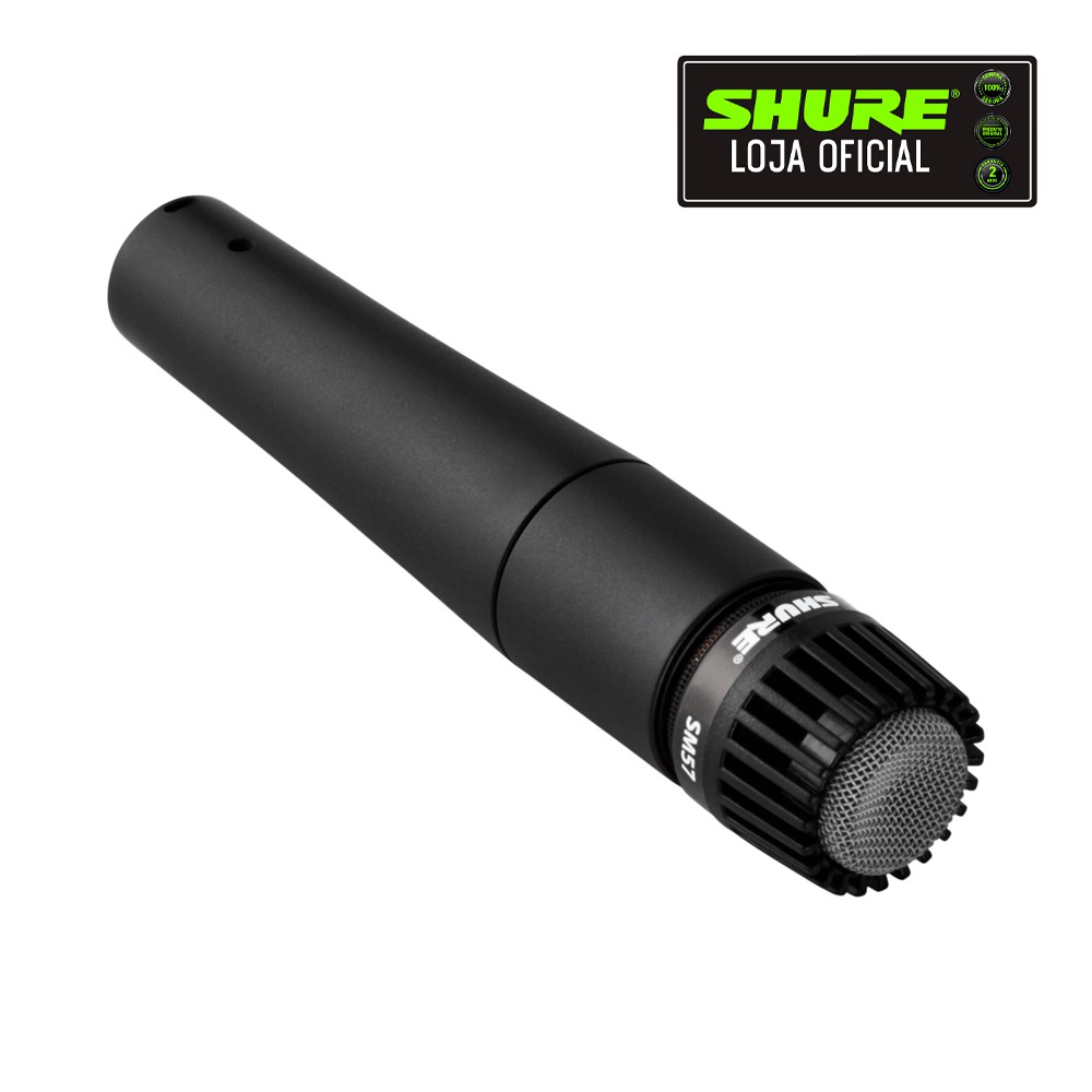 Microfone Cardióide para Instrumentos Shure SM-57 LC com Bag