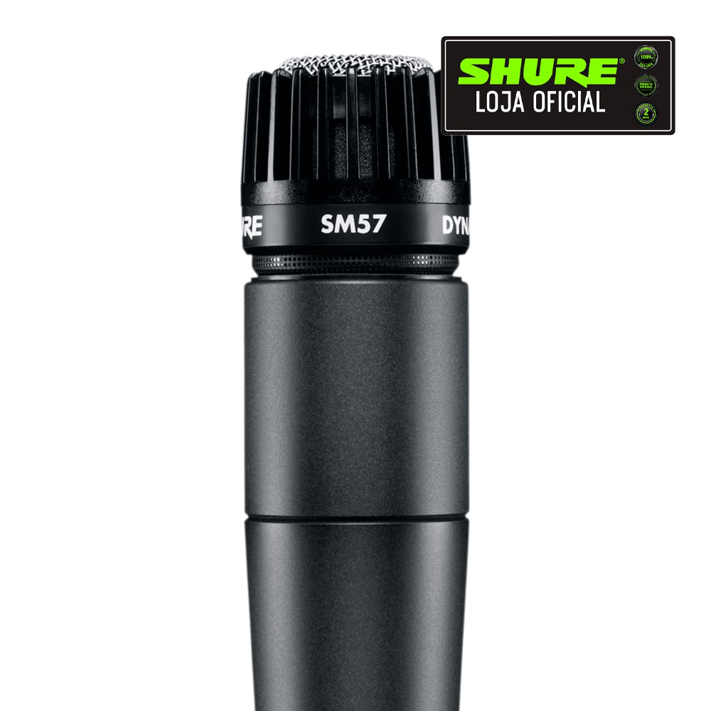 Microfone Cardióide para Instrumentos Shure SM-57 LC com Bag