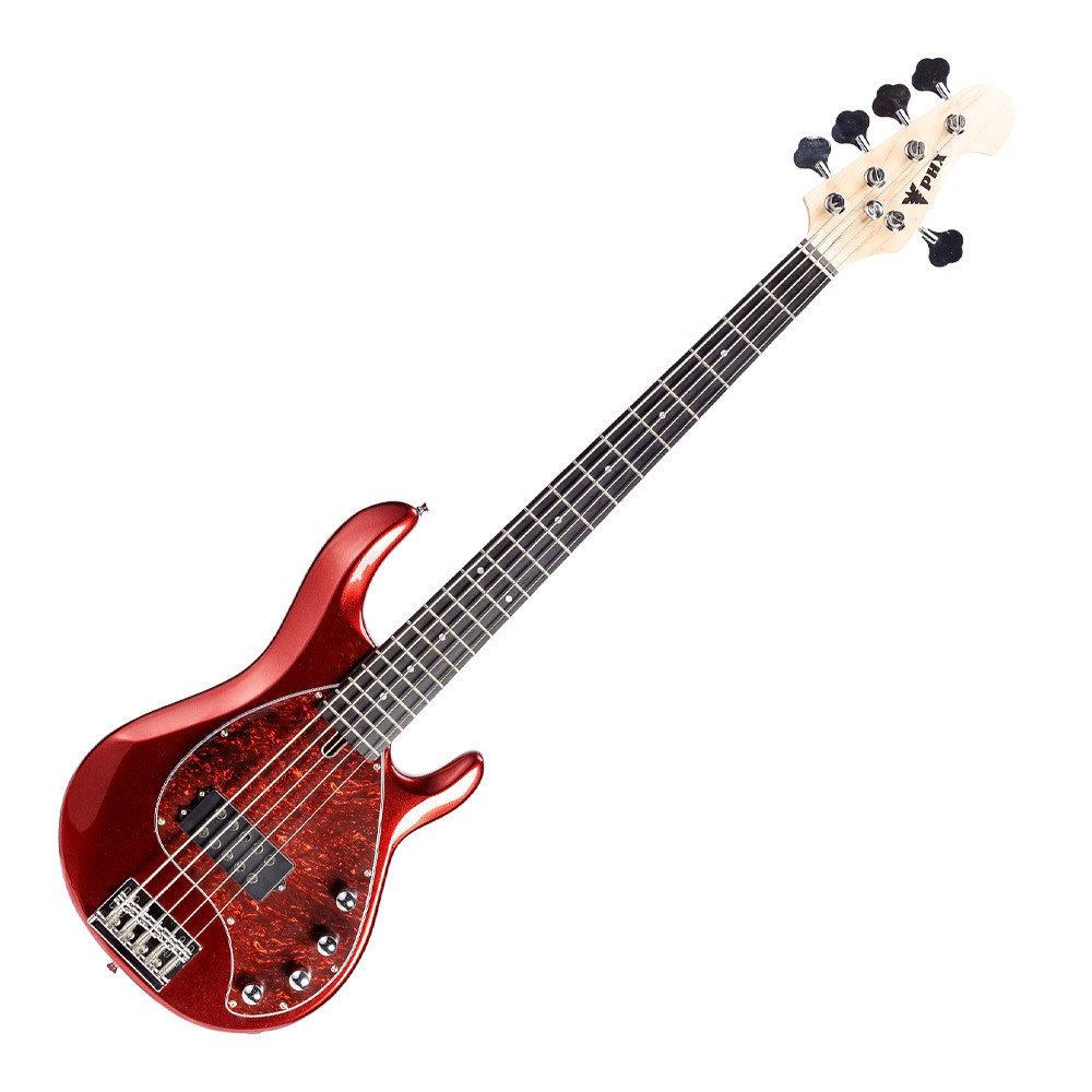 Baixo 5 Cordas Estilo Music Man PHX MSR-5 MRD Sunset Metallic Red