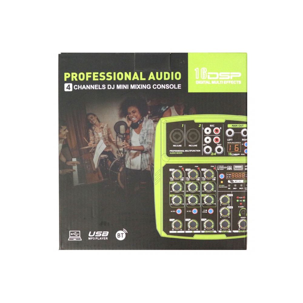 Mixer Mesa de Som 4 Canais USB Bluetooth CMX 4C Preto - Custom