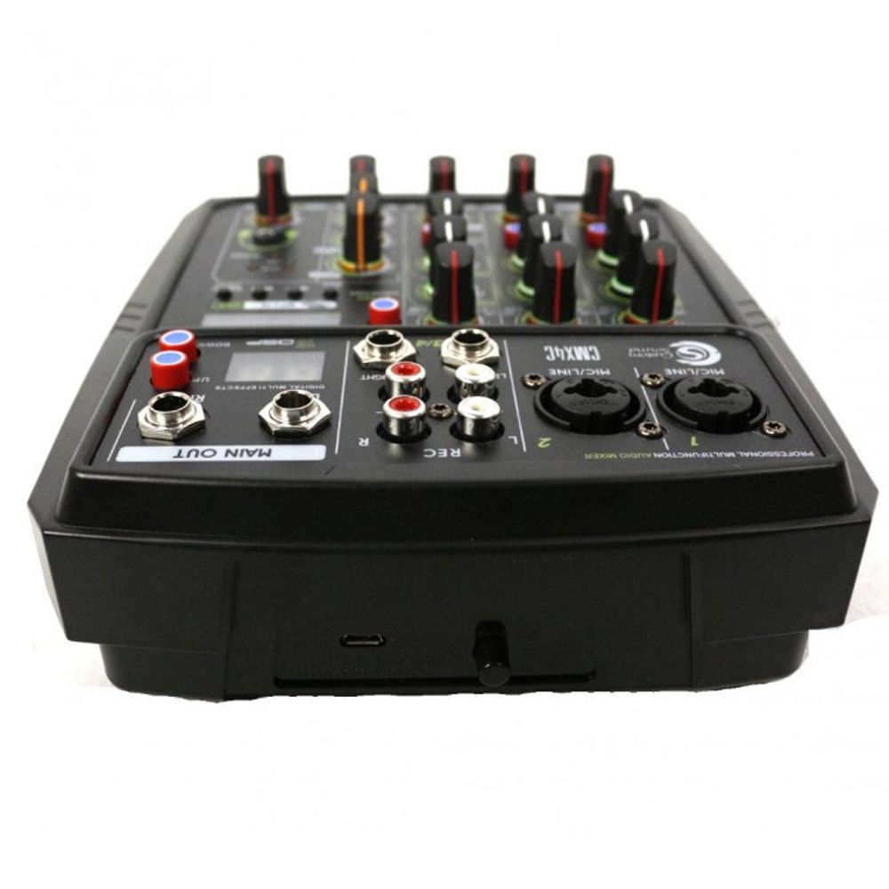 Mixer Mesa de Som 4 Canais USB Bluetooth CMX 4C Preto - Custom