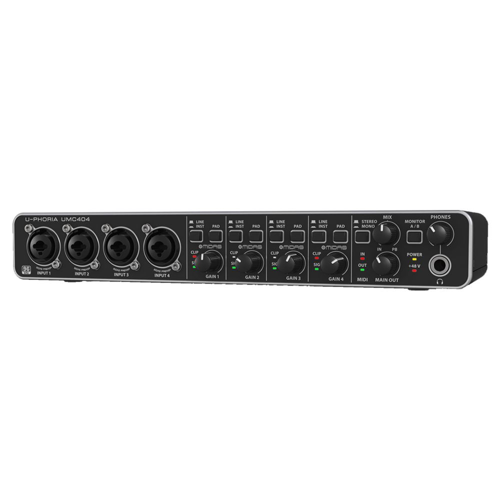 Interface de Áudio Behringer UMC404HD U-Phoria 4 Canais