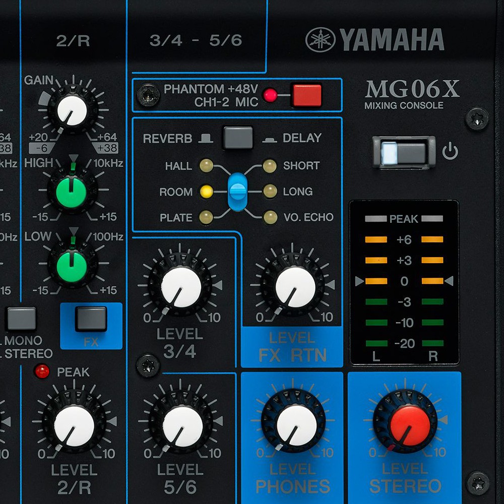 Mesa de Som Analógica 6 Canais Yamaha MG06X - AudioDriver