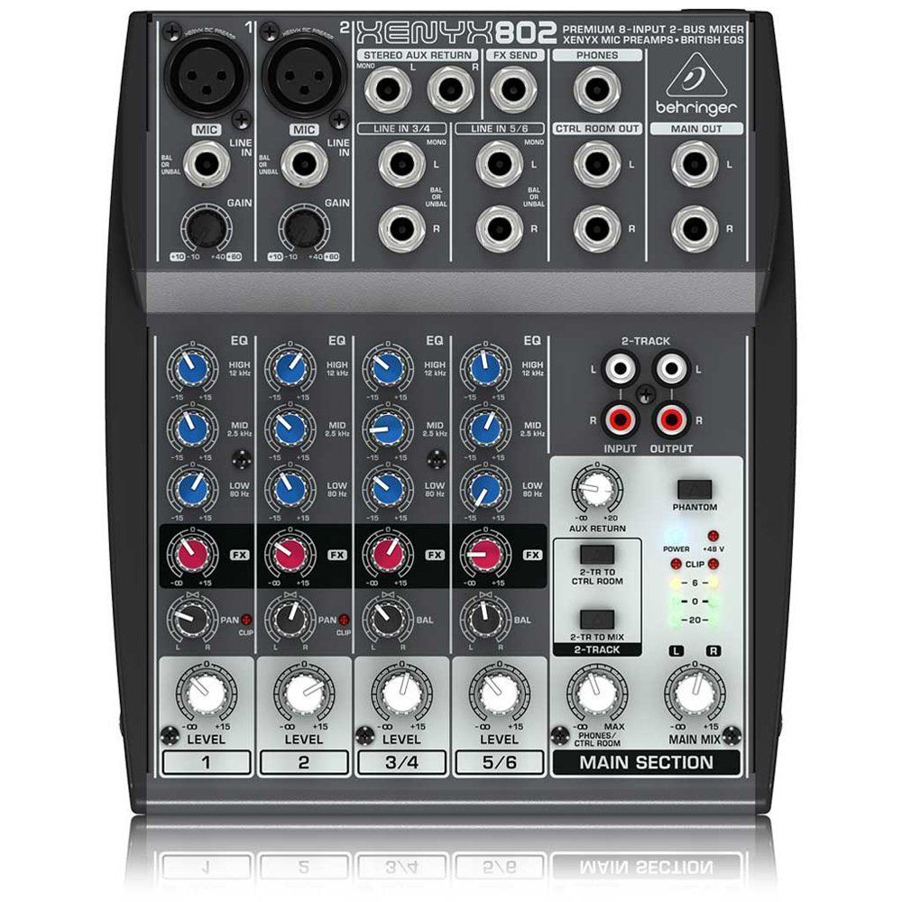 Mixer Mesa de Som Xenyx 802 - Behringer - AudioDriver Instrumentos