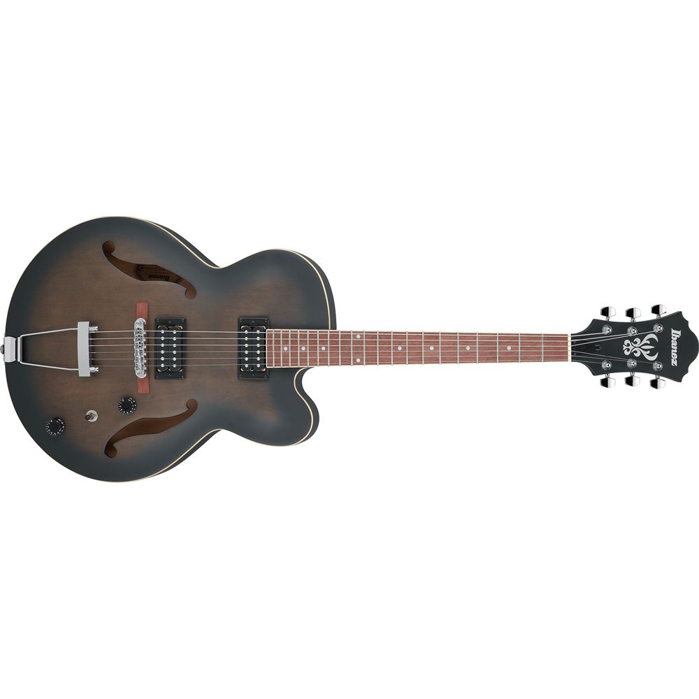 Guitarra Semi Acústica Ibanez AF 55 TKF Transparent Black Flat