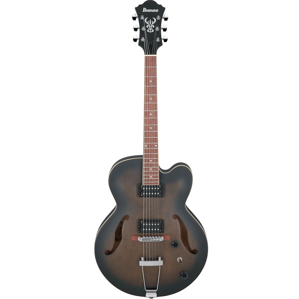 Guitarra Semi Acústica Ibanez AF 55 TKF Transparent Black Flat