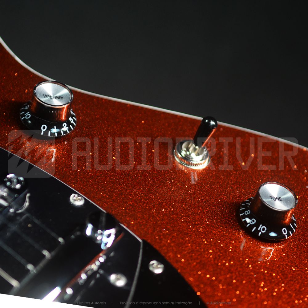 Guitarra Tagima Jet Blues Cosmos ORSK DF/BK Orange Sparkle Linha