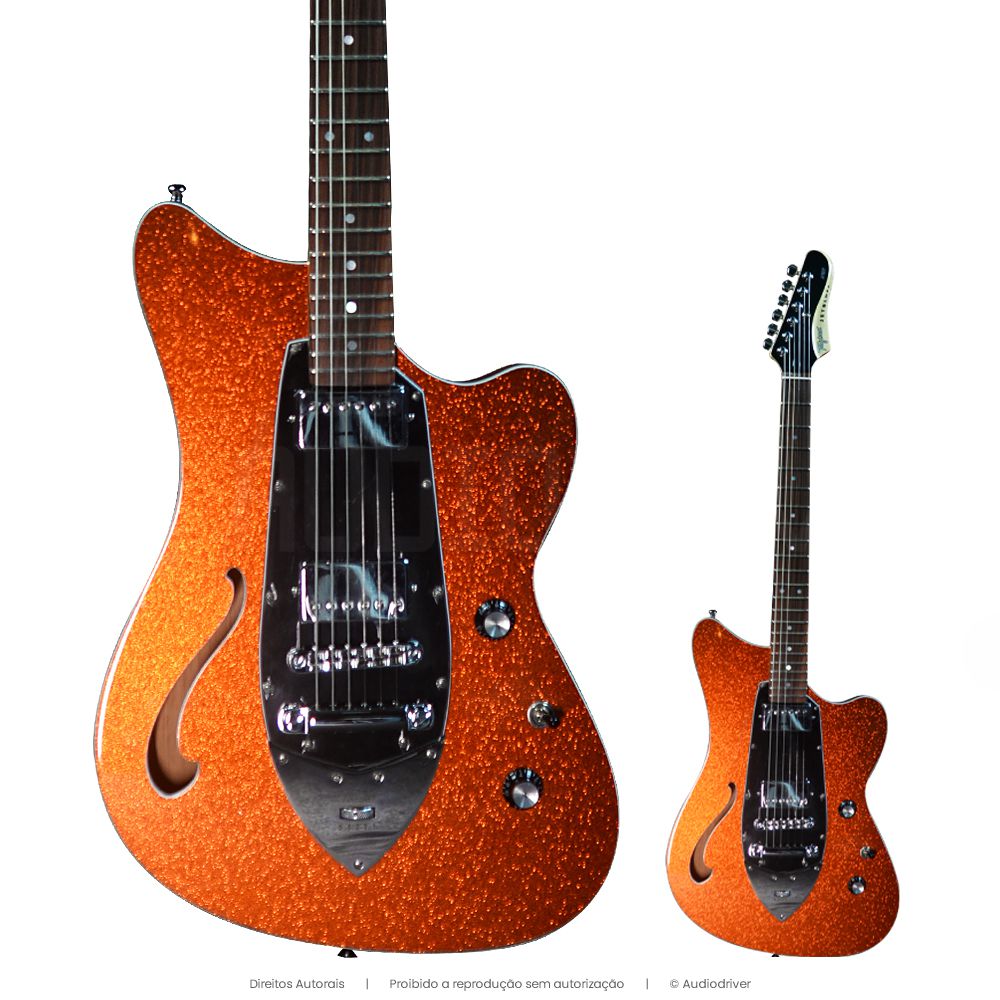 Guitarra Tagima Jet Blues Cosmos ORSK DF/BK Orange Sparkle Linha