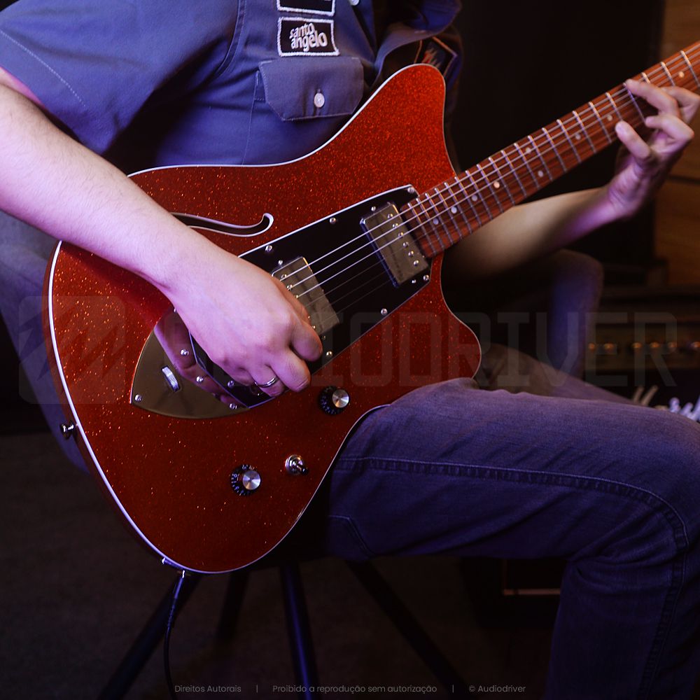 Guitarra Tagima Jet Blues Cosmos ORSK DF/BK Orange Sparkle Linha