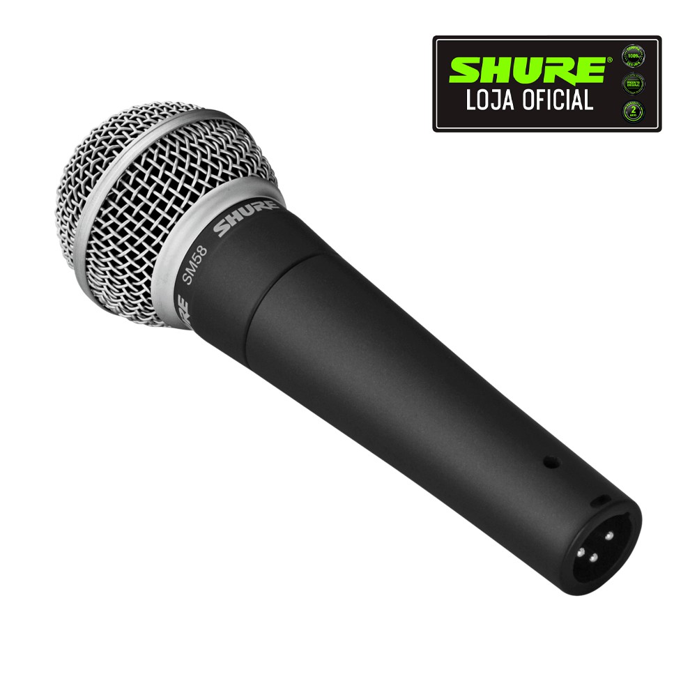 Microfone Cardióide Shure SM-58 LC com Bag - AudioDriver