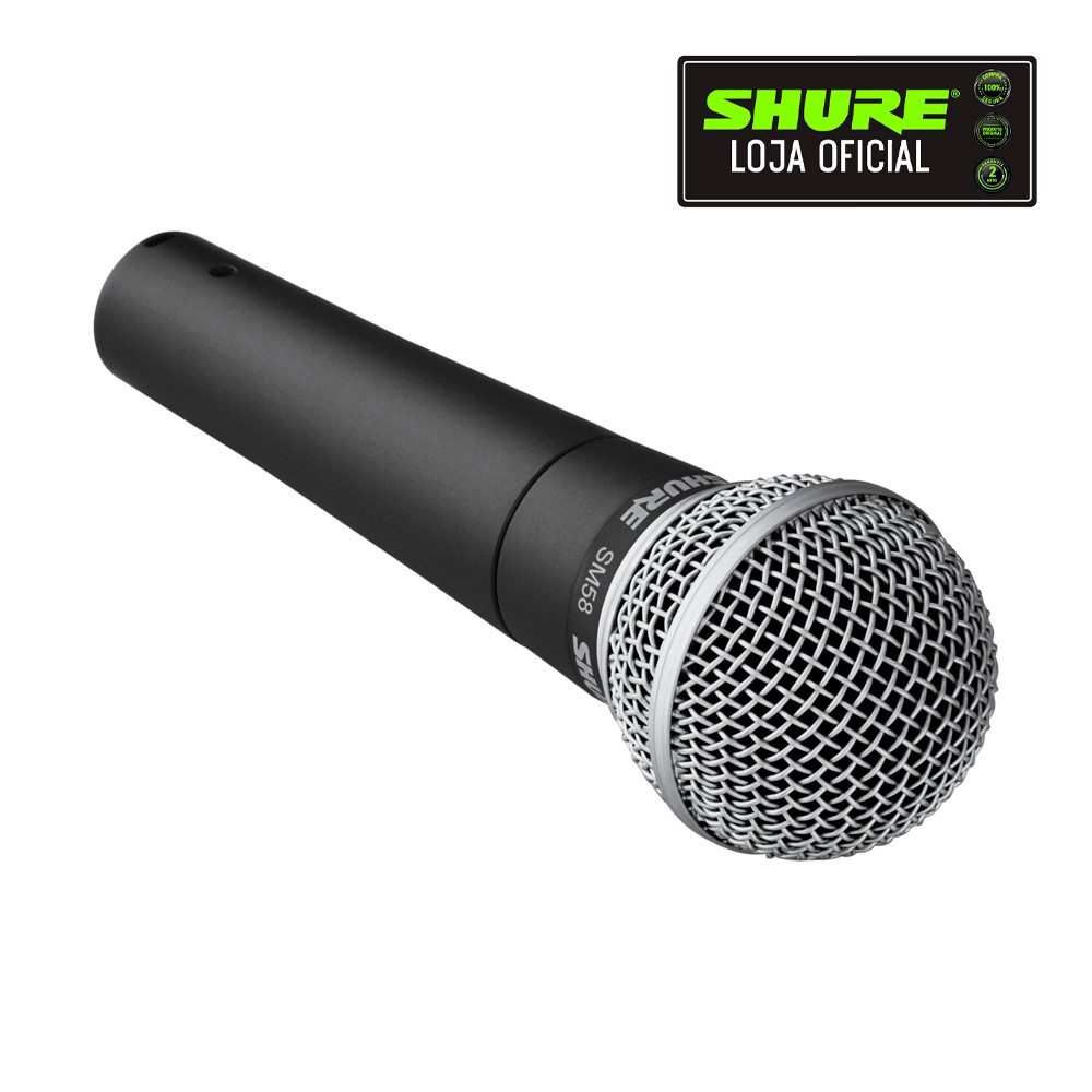 Microfone Cardióide Shure SM-58 LC com Bag - AudioDriver