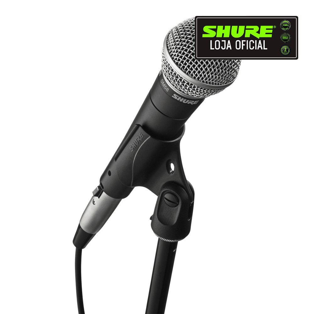 Microfone Cardióide Shure SM-58 LC com Bag - AudioDriver