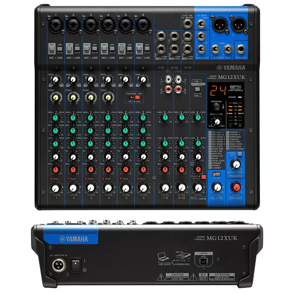 Mesa de Som Mixer MG12XUK - Yamaha - AudioDriver Instrumentos