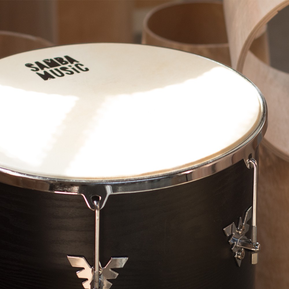 Tantan Madeira 70x14” Samba Music 951MA BKW Black Wood Preto
