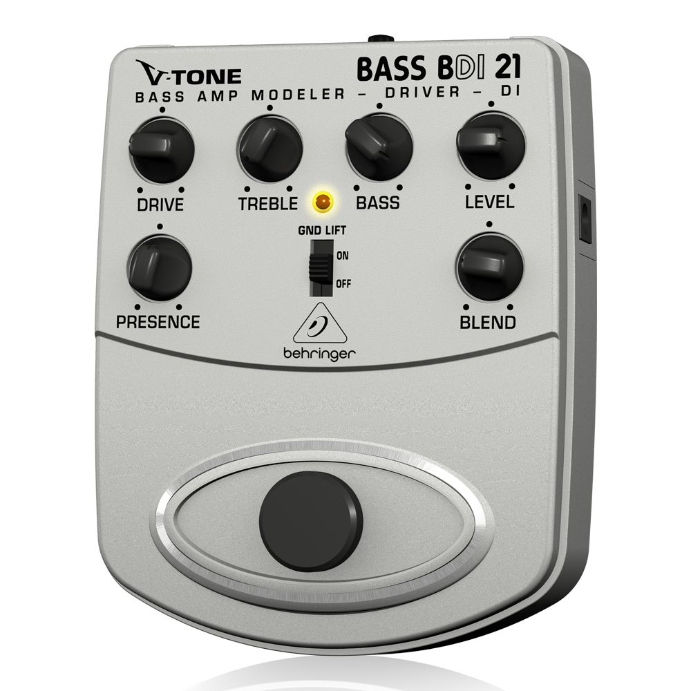 Pedal PreAmp para Baixo Behringer V-Tone BDI21 com Direct Box
