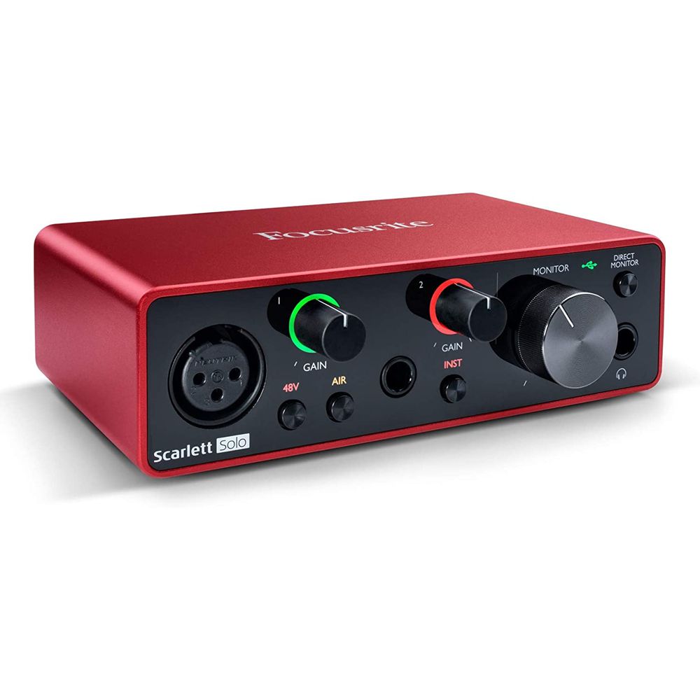 WORLD　Focusrite Scarlett Solo Studio Kit Interface de Áudio + Microfone + Headphone Solo Studio