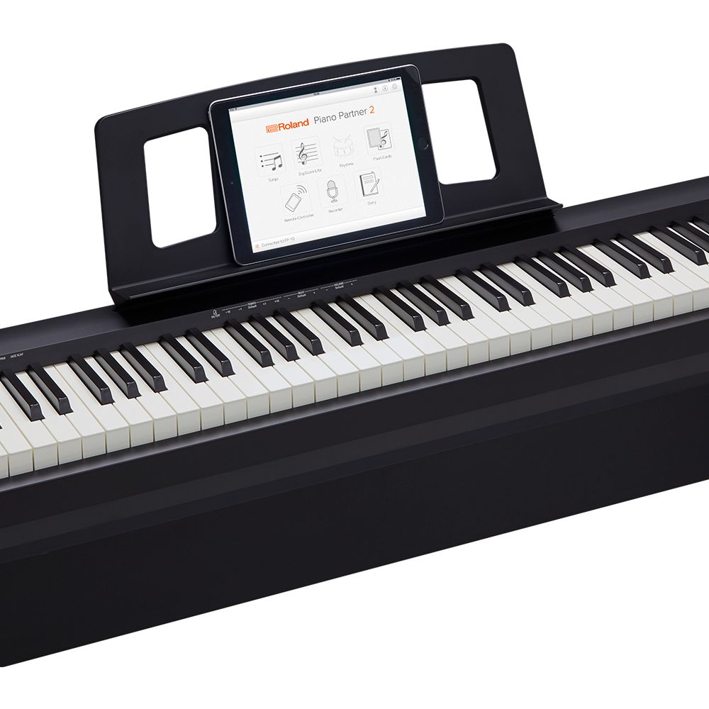 Piano Digital Roland FP-10 BK com Estante | Roland Store