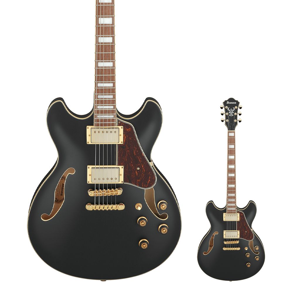 Guitarra Semi Acústica Ibanez AS73G BKF Black Flat - AudioDriver
