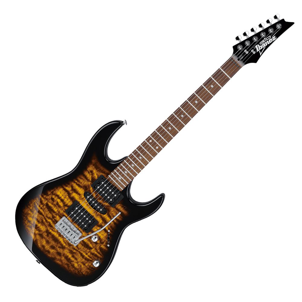 Guitarra Super Strato HSH Ibanez GRX70QA SB Sunburst - AudioDriver