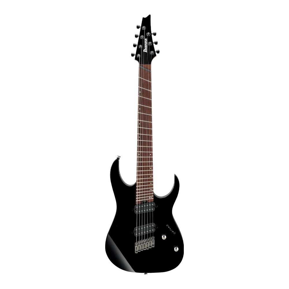中古品 Ibanez RGMS7-BK 7-String Guitarra 7 Cordas Multiscale Ibanez RGMS7 BK Black - AudioDriver